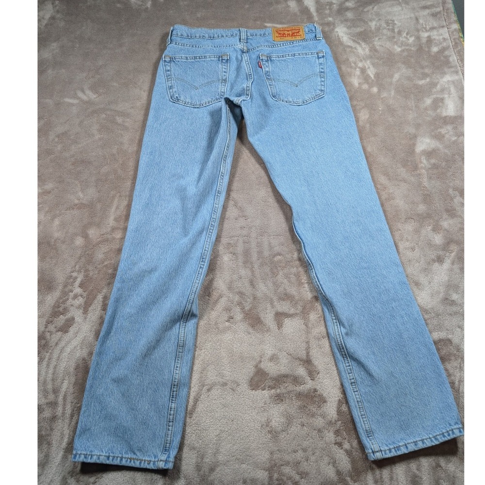 Levi's 511 Slim Jeans Mens 31x32 Light Wash Distressed Ripped Streetwear Denim - Picture 2 of 12